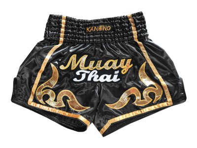 Kanong Retro kickbox Broekje : KNSRTO-232-Zwart