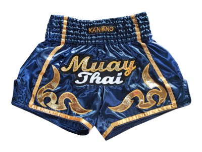 Kanong Retro kickbox Broekje : KNSRTO-232-Marineblauw