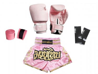 Muay Thai kickboksset  kind : 121-Lichtroze