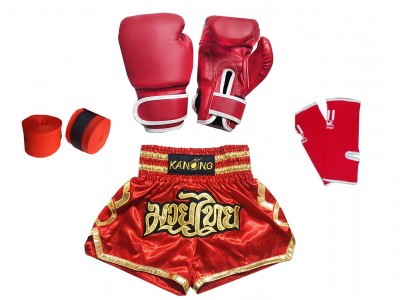 Muay Thai kickboksset  kind : 121-Rood