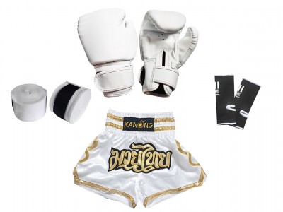 Muay Thai kickboksset  kind : 121-Wit
