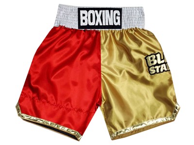 Boksshort op maat met naam : KNBXCUST-2052-Rood-Goud