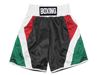 Boksshort op maat met naam : KNBXCUST-2053-Zwart-Groen-Rood