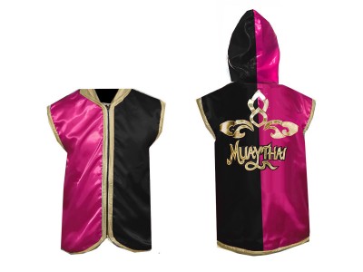 Kanong boks jas met capuchon / boksjack met capuchon : 121-Roos-Zwart