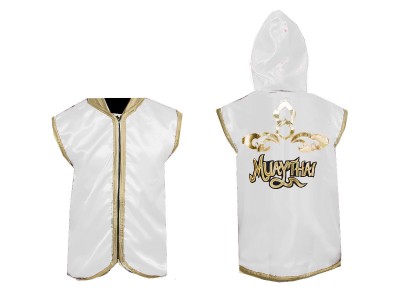 Kanong boks jas met capuchon / boksjack met capuchon : 121-Wit
