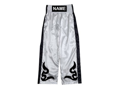 Kickboks broekje ontwerpen : KNPANTS-002-Wit