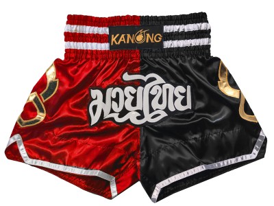Kanong Muay Thai broekjes : KNS-143-Rood-Zwart