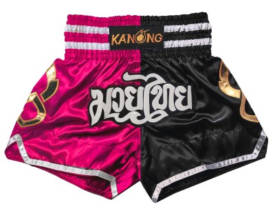Kanong Muay Thai broekjes : KNS-143-Roos-Zwart