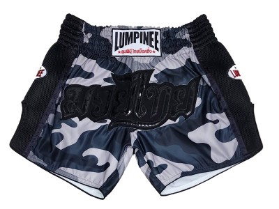 Lumpinee kick boks Broekjes : LUM-052-Zwart-Camouflage
