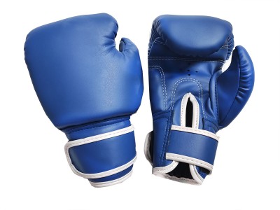 Kanong Muay Thai handschoenen kind : Effen blauw