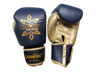 Kanong Muay Thai Handschoenen : Thai Power Marineblauw/Goud