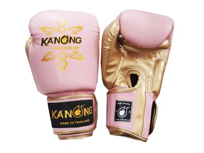 Kanong Muay Thai handschoenen kind : Thai Power Roze/Goud