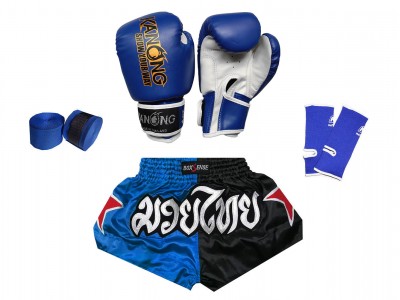 Muay Thai kickboksset  kind : Blauw