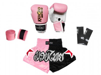 Muay Thai kickboks set  kind : lichtroze