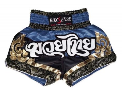 Boxsense Muay Thai Shorts Broekjes : BXS-086-Marineblauw