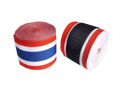 KANONG Elastische Muay thaiboksen bandages kind : Thaise vlag