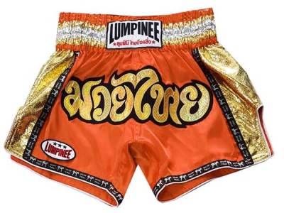 Lumpinee Muay Thai Kickboks Broekjes Broek Shorts : LUM-045-Oranje