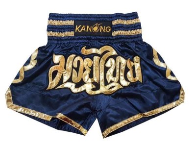 Kanong Kickbox broekje kind : KNS-121-Marineblauw-K