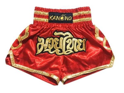 Kanong Muay Thai kickboks broekje : KNS-121-Rood