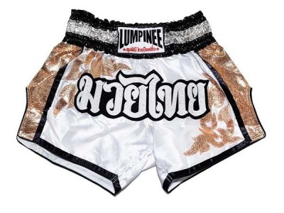 Lumpinee kick boks Broekjes : LUM-043-Wit