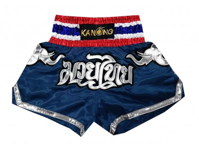 Kanong Kickboks  broekje Heren : KNS-125-Marineblauw Olifant 