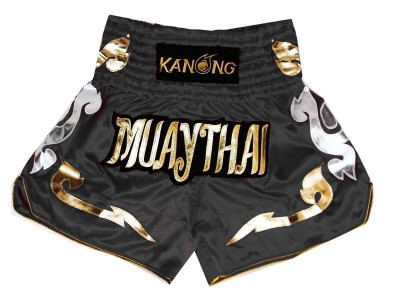 Kanong Muay Thai kickboks broekje : KNS-126-Zwart