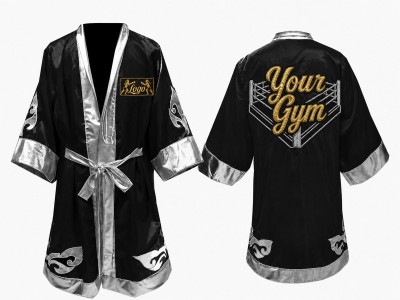 Muay Thai boks gewaad boksjas Ontwerpen met geborduurd logo