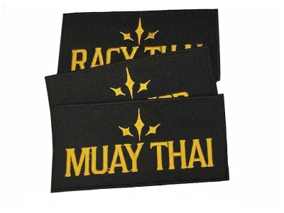 Klein geborduurd logo-embleem als accessoire