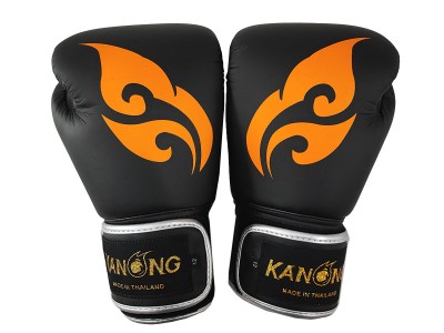 Kanong Kickboxing Microvezel Bokshandschoenen : Thai-Wing-Zwart