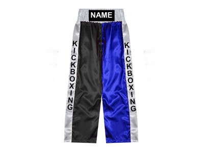 Kickboks broek ontwerpen : KNPANTS-001-Zwart-Blauw