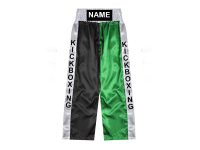 Kickboks broekje ontwerpen : KNPANTS-001-Zwart-Groen