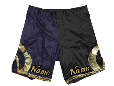 Personaliseer MMA-shorts en voeg naam of logo toe: Marine-Zwart