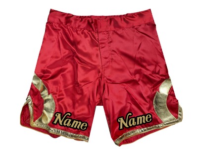 MMA-shorts aanpassen en naam of logo toevoegen: Rood