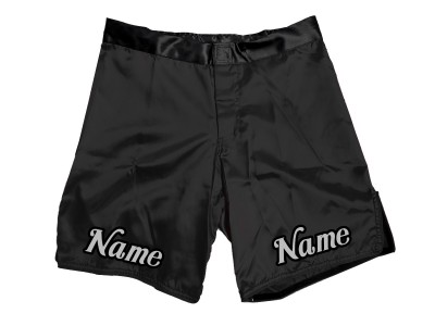 Aangepaste MMA-shorts met naam of logo: zwart