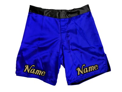 Aangepaste MMA-shorts met naam of logo: blauw