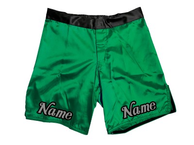 Op maat gemaakte MMA-shorts met naam of logo: Groen