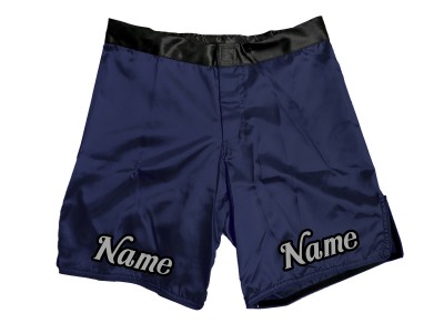 Aangepaste MMA-shorts met naam of logo: Marineblauw