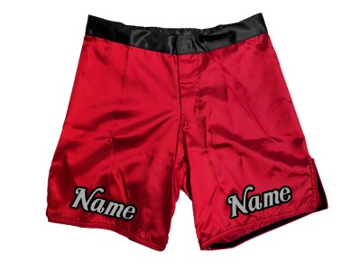 Aangepaste MMA shorts met naam of logo: Rood