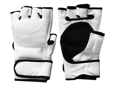 MMA Grappling handschoenen met naam : wit