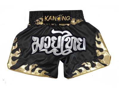 Kanong Muay Thai broekjes : KNS-145-Zwart