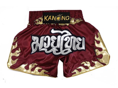 Kanong Muay Thai broekjes : KNS-145-kastanjebruin
