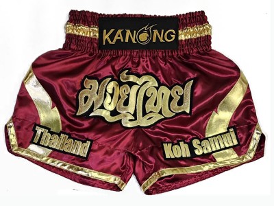 Muay Thai broek Ontwerpen : KNSCUST-1200 kastanjebruin