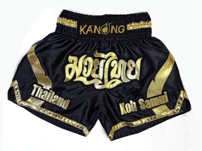 Muay Thai broek Ontwerpen : KNSCUST-1202 Zwart