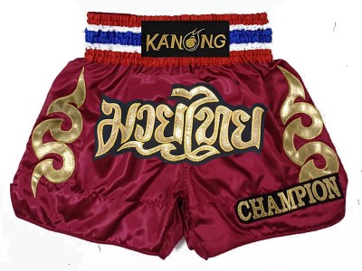 Muay Thai broek Ontwerpen : KNSCUST-1205 kastanjebruin