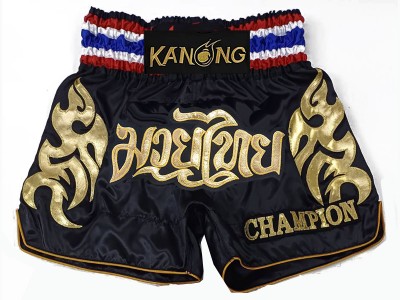 Muay Thai broek Ontwerpen : KNSCUST-1206 Zwart