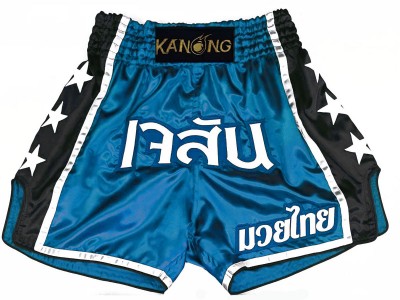 Muay Thai broek Ontwerpen dames : KNSCUST-1209 Hemelsblauw