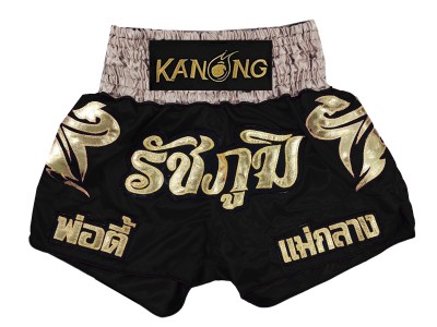 Muay Thai broek Ontwerpen : KNSCUST-1225 Zwart
