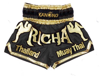 Muay Thai broek Ontwerpen : KNSCUST-1228 Zwart