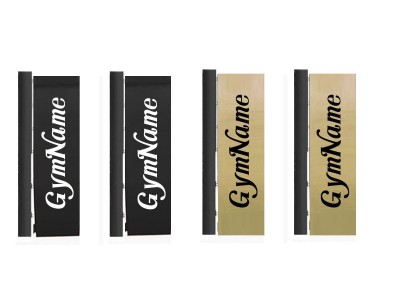 Muay Thai Ring Spanschroef Hoekwikkels ontwerpen (set van 4) bedrukt met logo : Zwart/Goud