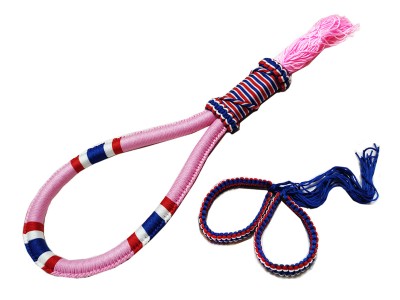 Muay Thai Mongkon Hoofdband en Prajead Armbanden : CrossFlag-Roze